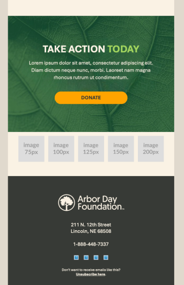 Arbor Day Foundation email design 3
